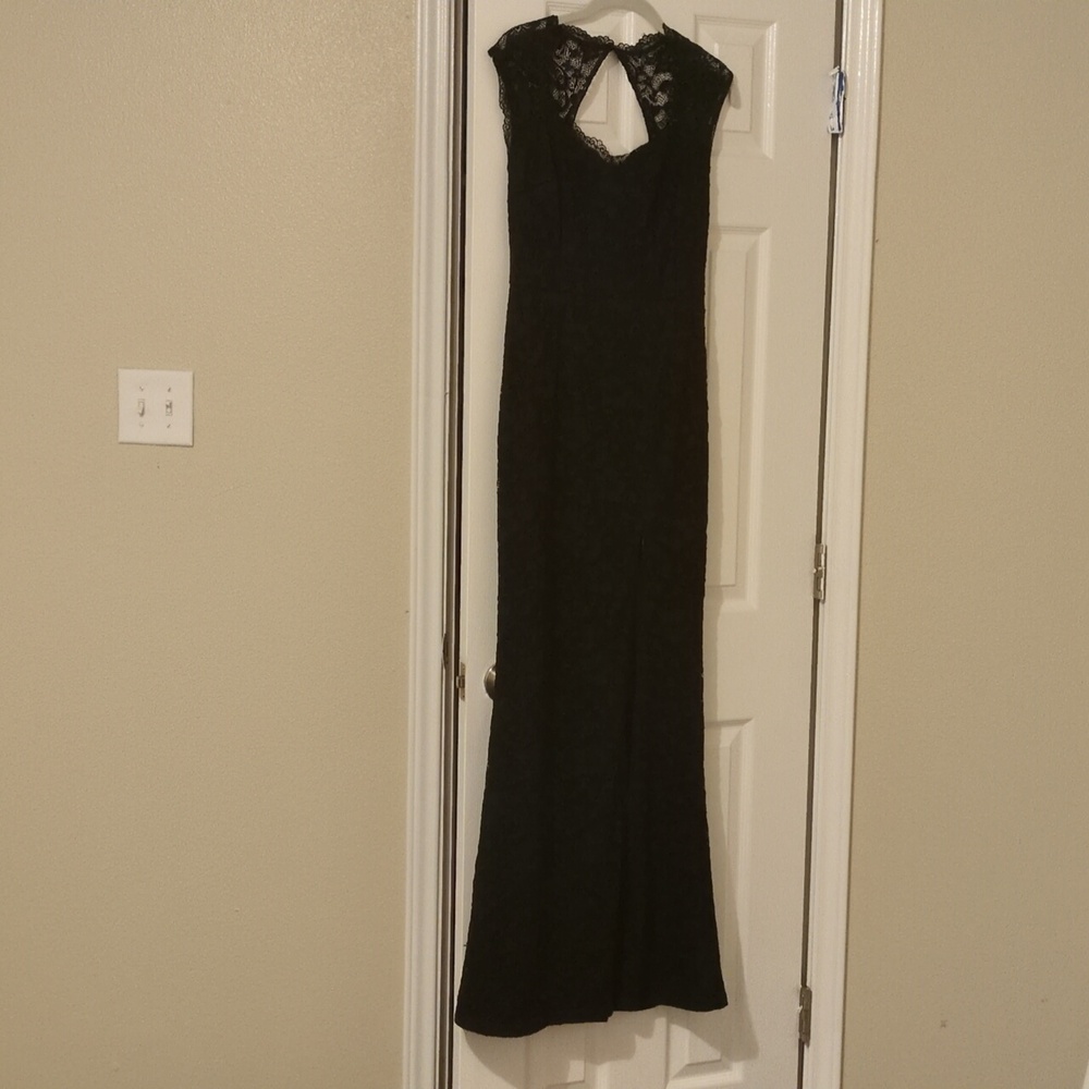 Formal black lace dress